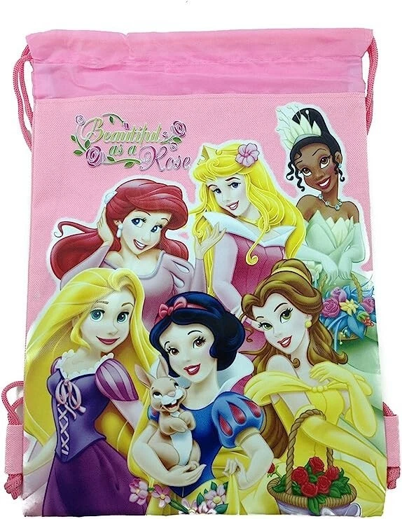 Mochila Rosa Princesa Disney Licenciada Cordón Niñas Bandolera Bolso Gimnasio NUEVO Foto 1 de 2