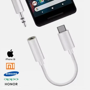 USB C Type C Adapter to 3.5mm Aux Jack Headphone For iPhone 16/15 Pro Max/Honor - Picture 1 of 17