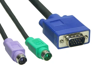 4,5m KVM Kabelsatz für PC Switch Umschalter S-VGA Kabel (M/M) + PS/2 (M/M) - Bild 1 von 2