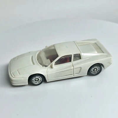 Vintage 1989 Monogram Models White Ferrari Testarossa Racing Car Toy HTF - Image 1 of 3