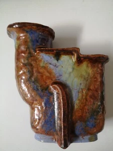 Art Deco Keramik Vase von Kurt Feuerriegel im Bauhaus Stil 30er Jahre - Bild 1 von 7