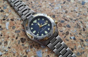 Raro Citizen Promaster Air Diver's 200m Quartz 5512-F52088 marzo 1994 titanio - Foto 1 di 11