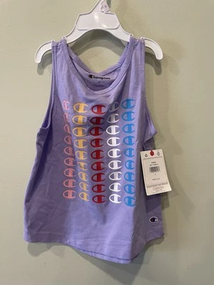 Champion Lote De 2 Camisetas Sin Mangas Niñas Jóvenes Talla 6 Púrpura/Blanco Multicolor Nuevas Foto 1 de 4