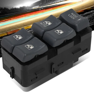 Черный заводской выключатель стеклоподъемника переднего водителя для 01–05 Pontiac Aztek - Изображение 1 из 4