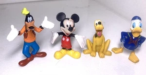Mickey Mouse, Goofy, Donald & Pluto Playset 4-Figure Cake Toy Doll Set - Picture 1 of 4