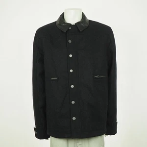 Nueva Chaqueta de Lana Powder River Outfitters Para Hombre Talla XL Negra Western Panhandle Delgada - Imagen 1 de 7