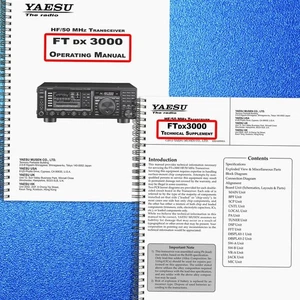 YAESU FT DX 3000 BUNDLE: OPERATING & TECHNICAL MANUAL - BOUND, COVERS, FOLDOUTS - Picture 1 of 20