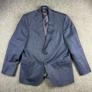 Ted Baker Blazer Herren 42 S dunkelblau Wolle Endurance Fensterscheibe kariert zwei Knöpfe - Bild 1 von 18