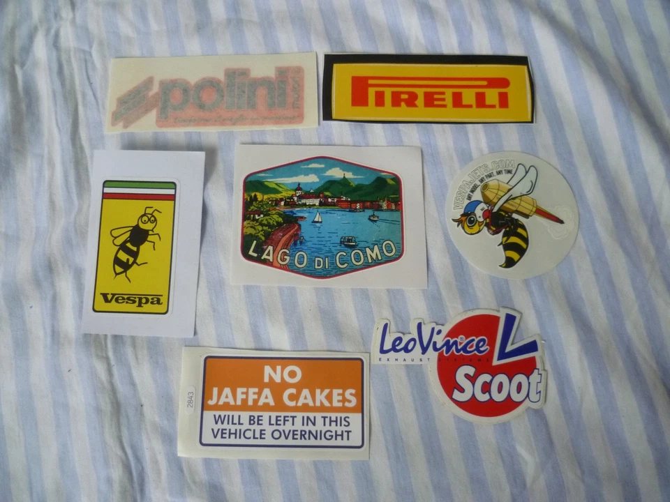 Bonito lote de 7 calcomanías adhesivas Vespa GT GTS LX ET PX GS PK ET2 ET4 GTV - MIRA Foto 1 de 1