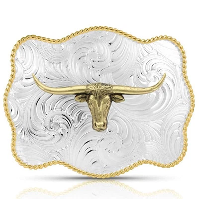 Montana Silversmiths Western Lifestyle Texas/Longhorn Made in the USA Buckle... - Image 1 of 3