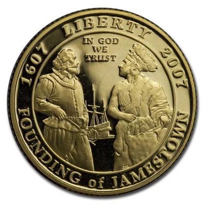 2007-W Gold $5 Commem Jamestown Proof (Capsule Only) - Image 1 of 2