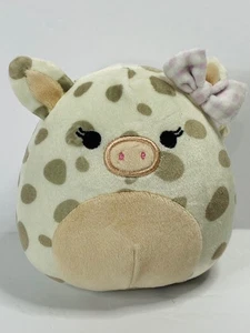 Squishmallow Originale Rosie The Pig Viola Fiocco RARO Kelly Toys Rosa Marrone Macchie - Foto 1 di 11