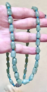 LOVELY Asian Antique/Vintage 24” Hand-Knotted Aventurine Beaded Necklace - Picture 1 of 13