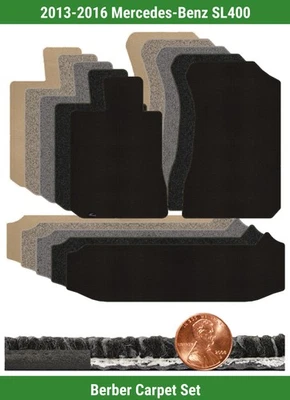 Juego de alfombrillas bereber personalizadas para Mercedes-Benz SL400 2013-2016 (3 piezas) #YEF Foto 1 de 4