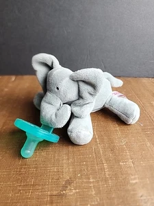 WubbaNub grauer Elefant Schnuller Binky Baby Schnuller Plüsch 6 Zoll - Bild 1 von 11