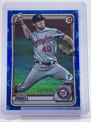 HOLDEN POWELL 2020 BOWMAN DRAFT 1ST EDITION BLUE FOIL #BD-120 /150 Q3882 - Image 1 of 2