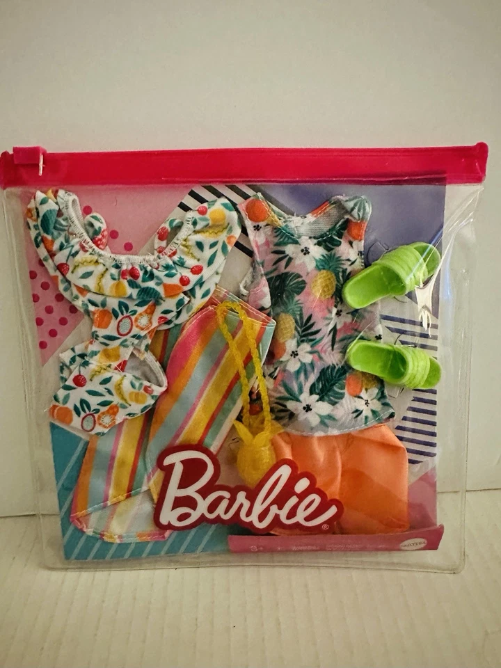 Mattel Barbie & Ken Fashion Pack Tropical With Accessories Unopened 2021