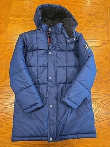 Chaqueta de invierno Bass Outdoor para niños grande 14/16 con capucha azul marino nueva con etiquetas  - Imagen 1 de 13