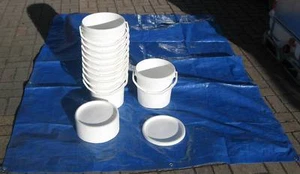 Neu 10 Liter Lebensmittelqualität Angelköder Aufbewahrung Eimer Set - Bild 1 von 1