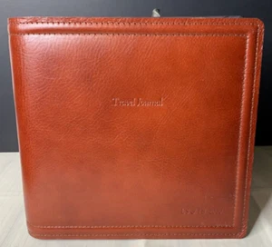 Leather Cover 30 pages Photo Album, Scrapbook ,Travel Journal Handmade in Italy - Picture 1 of 18