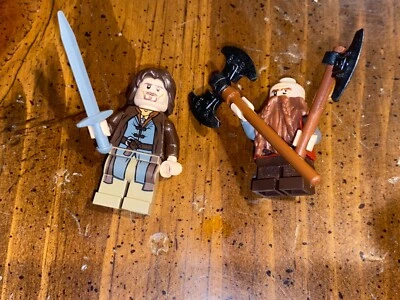 LEGO Aragorn + Gimli The Lord of the Rings Minifig  Helm's Deep 9474 - Image 1 of 2
