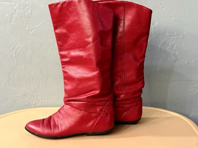 Dexter 女式真皮红色踝靴 8N WS1 码 — 第 1/4 张图片