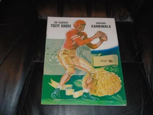 1954 CHICAGO CARDINALS AT SAN FRANCISCO 49ERS NFL FOOTBALL PROGRAM EX - Picture 1 of 2