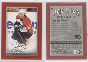 2006-07 Upper Deck Bee Hive Red Facsimile Signatures Simon Gagne #28