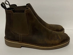 Clarks Clarkdale Collection 15522 beeswax Brown leather Grunge Chelsea Boot 10 - Picture 1 of 9