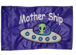 Personalisierte Sicherheitsflagge ALIEN RAUMSCHIFF UTV JEEP ATV passt normal beleuchteter Peitsche - Bild 1 von 9