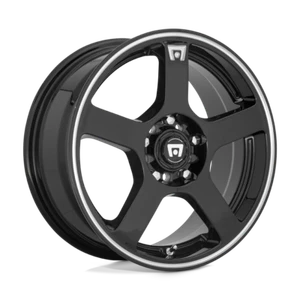 Set of 4 Motegi MR116 FS5 Wheels 16X7 5X100/4.5 GLOSS BLACK MACHINED 40MM - Picture 1 of 1