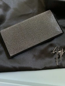 GIUSEPPE ZANOTTI Portafoglio uomo in pelle borchie nera 100% AUTENTICO!!!! - Foto 1 di 6