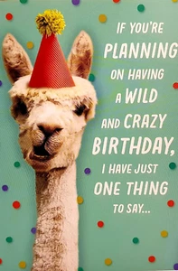 Hallmark Heartline Birthday Greeting Card "Count Me in for Wild and Crazy!" - Foto 1 di 3