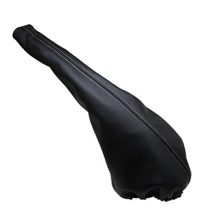 SEAT CORDOBA (1993-1999) Soufflet Levier De Frein 100% Cuir - Couture Gris - Picture 1 of 1