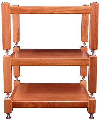 HI-END AUDIO RACK RED WOOD - 3 TIERED - Image 1 of 4
