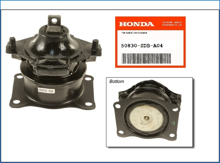 Genuine Engine Mount V6 03-05 for HONDA ACCORD AUTOMATIC TRANS - 50830-SDB-A04 - Image 1 of 1