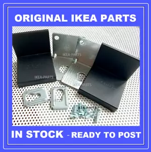 IKEA BESTA WANDHALTERUNGEN HALTERUNGSSET TV BANK MIT SCHWARZEN BEZÜGEN SCHRAUBEN & SCHLÜSSELLÖCHERN - Bild 1 von 3