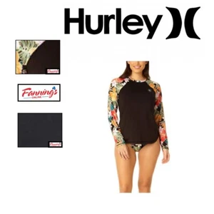 Women’s Hurley UPF 50+ Long Sleeve Pull Over Rash Guard Swim Shirt | F22 - Picture 1 of 10