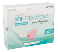 Joydivision Soft Tamponi Normale 50 Pezzo, senza Fili, Rosa Spugna