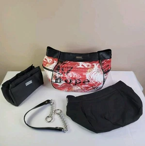 Miche Purse Hope Cancer Awareness Inserts & Strap Included Red Black Lettering - Picture 1 of 24
