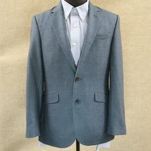 Chaqueta Blazer TM Lewin London 38R Azul Tweed Lana Seda Mezcla Cachemira Abrigo Deportivo - Imagen 1 de 20