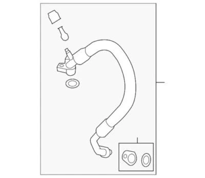 Manguera de succión de refrigerante genuina Ford Lincoln 2017-2020 Fusion MKZ HS7Z-19D742-S Foto 1 de 2