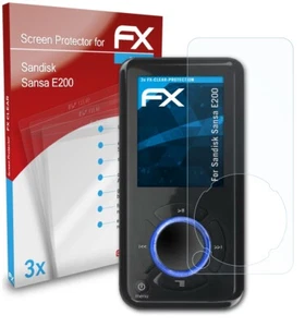 atFoliX 3x Schermbeschermer voor Sandisk Sansa E200 Screen Protector duidelijk - Afbeelding 1 van 9
