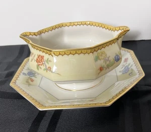 Theodore Haviland Limoges ~ France "EDEN" Gravy Boat ~ Bird Of Paradise - Picture 1 of 8