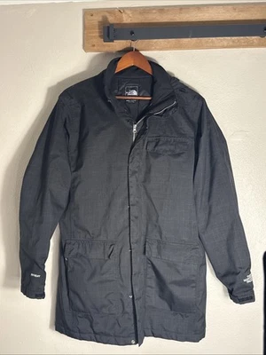 North Face HyVent Waterproof Jacket Hooded Ski Quality Charcoal Gray Men's Large - Image 1 of 4