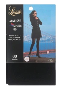 2 Pairs Levante Matisse AirSkin 80 Opaque Tights Moka Tall. Moka  XL. pantyhose - Picture 1 of 6