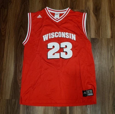 Vintage Adidas Kammron Taylor Wisconsin Badgers Basketball Jersey #23 Men's L - Image 1 of 4