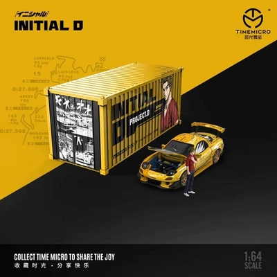 Time Micro 1:64 Mazda RX-7 con contenedor y figura inicial D limitada NUEVO SELLADO Foto 1 de 4
