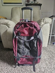 Osprey Sojourn 40 Wheeled Backpack Rolling Luggage Carry On Burgundy Gray - Picture 1 of 12