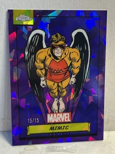 MIMIC 2024 TOPPS CHROME MARVEL SAPPHIRE PURPLE REFRACTOR Card # 15/15 Pack Fresh - Bild 1 von 2